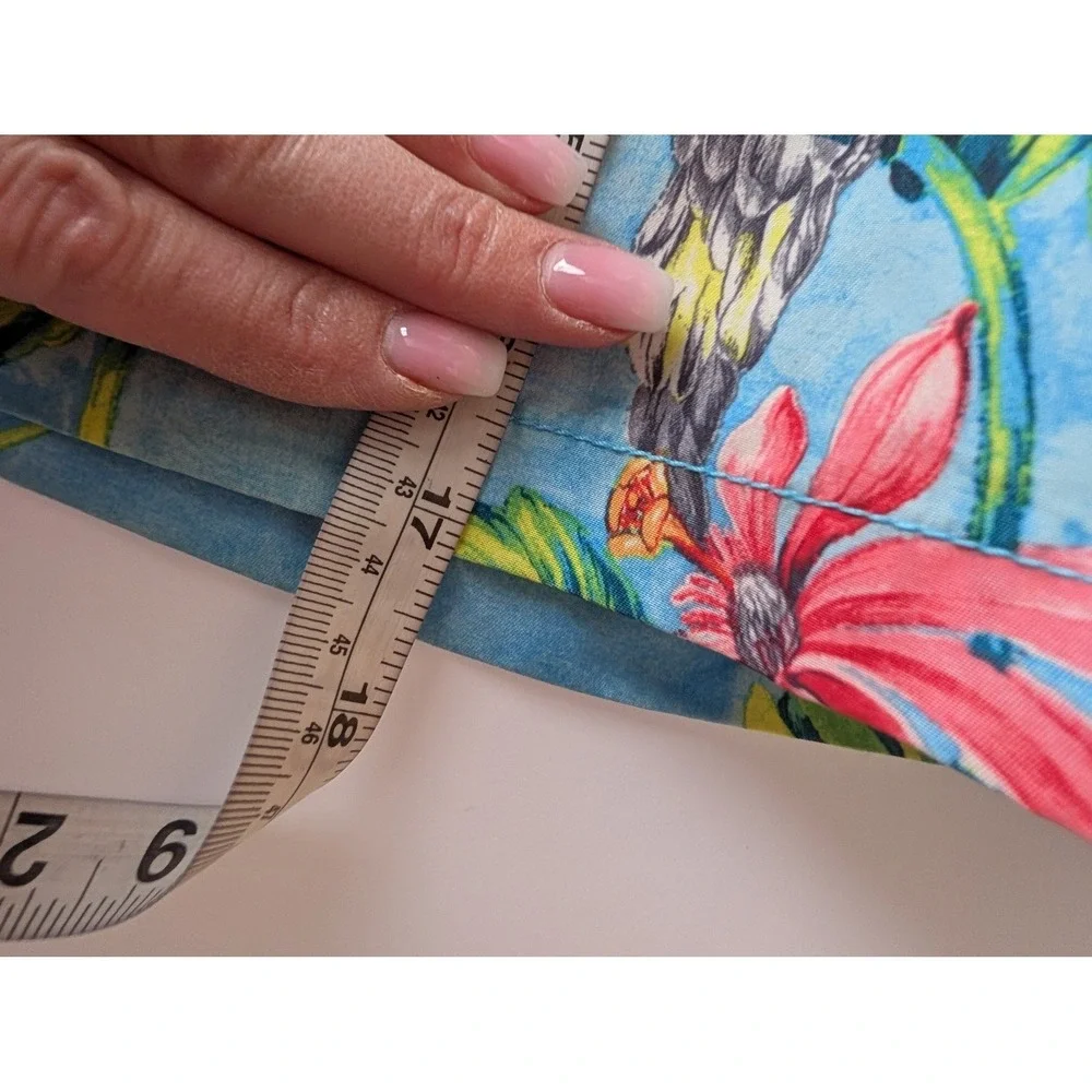 Tommy Bahama Swim Trunks Mens Large Blue‎ Tropical Parrot Floral Board Shorts 6